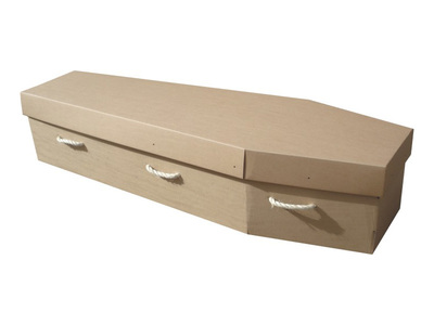 Simple cardboard coffin